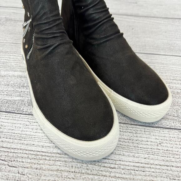 Blowfish Women's Black Wave-Zip Platform Sneaker Booties Size 11 - Picture 7 of 11